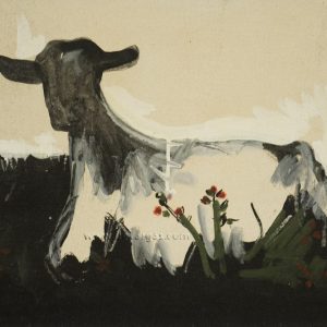 Boceto de una cabra en la sierra