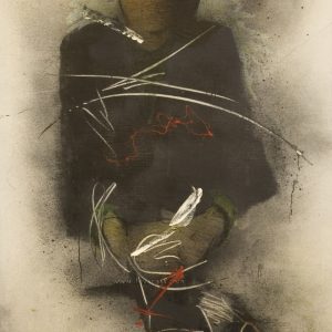 Retrato mujer depié tachado