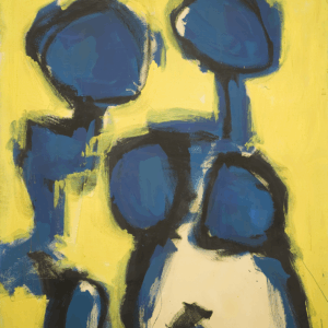 Desnudo azul y amarillo