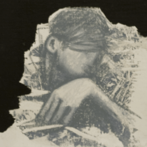 Boceto rostro tapado de mujer