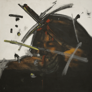 Rostro de mujer sujeta por una mano