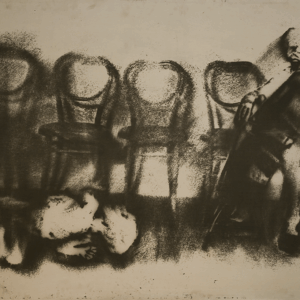 Comedor con hombre levantado